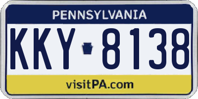 PA license plate KKY8138