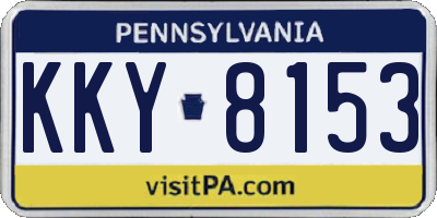 PA license plate KKY8153