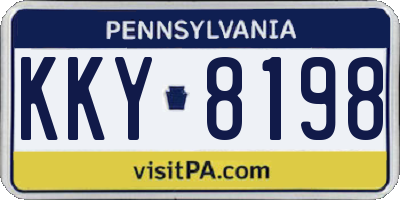 PA license plate KKY8198