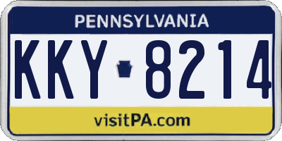 PA license plate KKY8214