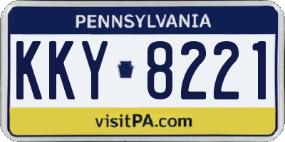 PA license plate KKY8221