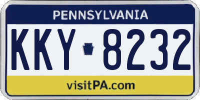 PA license plate KKY8232