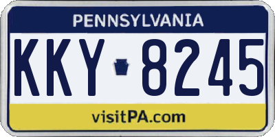 PA license plate KKY8245