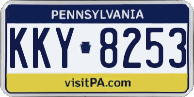 PA license plate KKY8253