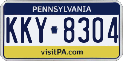 PA license plate KKY8304