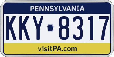 PA license plate KKY8317