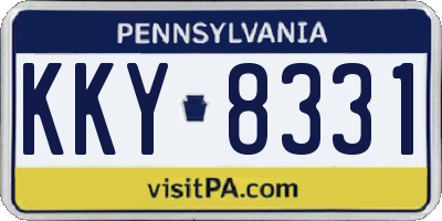 PA license plate KKY8331