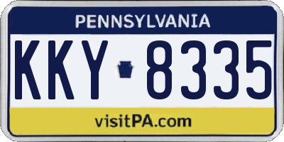 PA license plate KKY8335