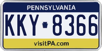PA license plate KKY8366