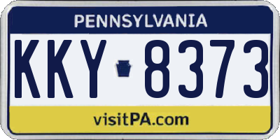 PA license plate KKY8373