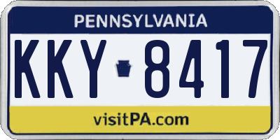 PA license plate KKY8417