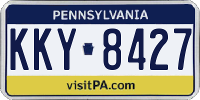 PA license plate KKY8427