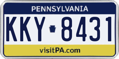 PA license plate KKY8431