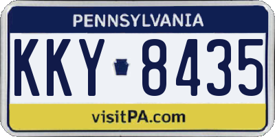 PA license plate KKY8435