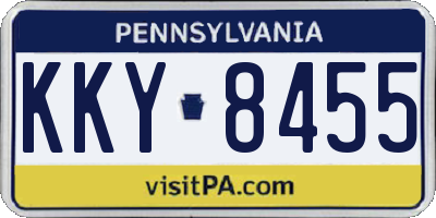 PA license plate KKY8455
