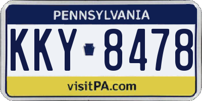 PA license plate KKY8478