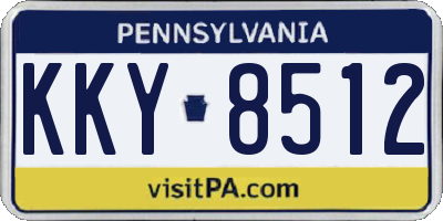 PA license plate KKY8512