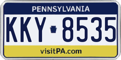 PA license plate KKY8535