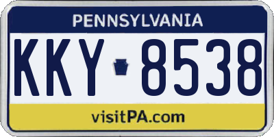 PA license plate KKY8538