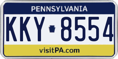 PA license plate KKY8554