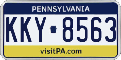 PA license plate KKY8563