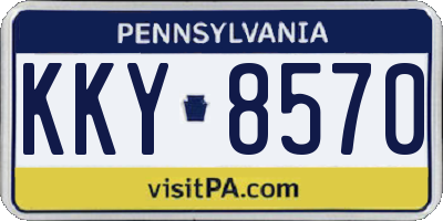 PA license plate KKY8570