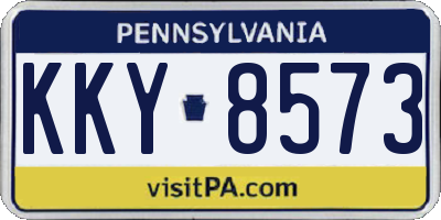 PA license plate KKY8573