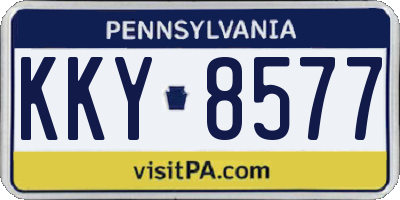 PA license plate KKY8577