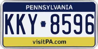 PA license plate KKY8596