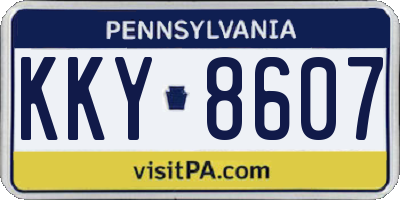 PA license plate KKY8607