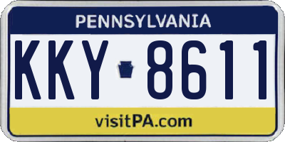 PA license plate KKY8611