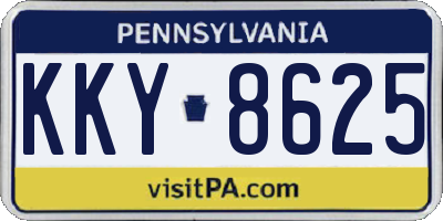 PA license plate KKY8625