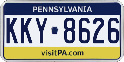 PA license plate KKY8626