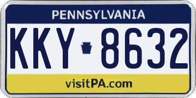PA license plate KKY8632