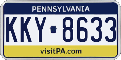 PA license plate KKY8633