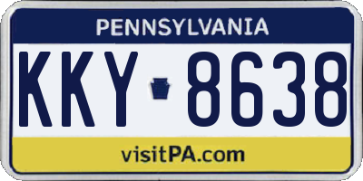 PA license plate KKY8638