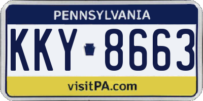 PA license plate KKY8663