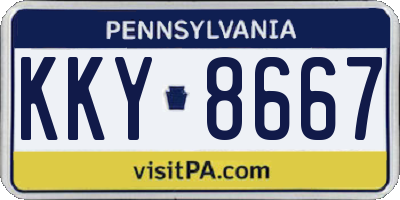 PA license plate KKY8667