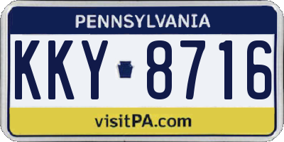 PA license plate KKY8716