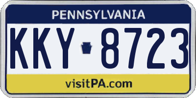 PA license plate KKY8723