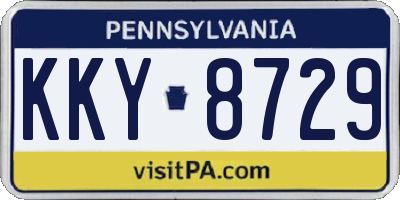 PA license plate KKY8729