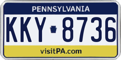 PA license plate KKY8736