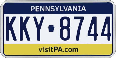 PA license plate KKY8744