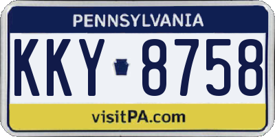 PA license plate KKY8758