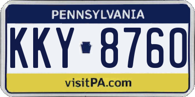 PA license plate KKY8760