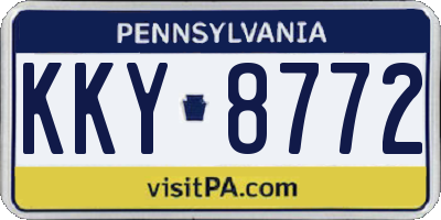 PA license plate KKY8772