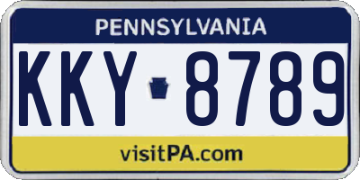PA license plate KKY8789