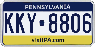 PA license plate KKY8806
