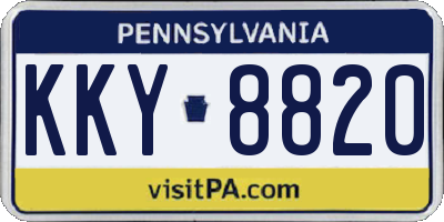PA license plate KKY8820