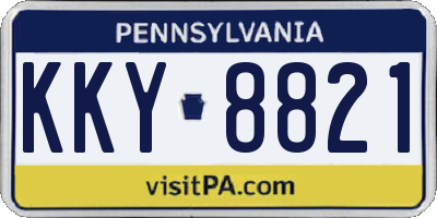 PA license plate KKY8821